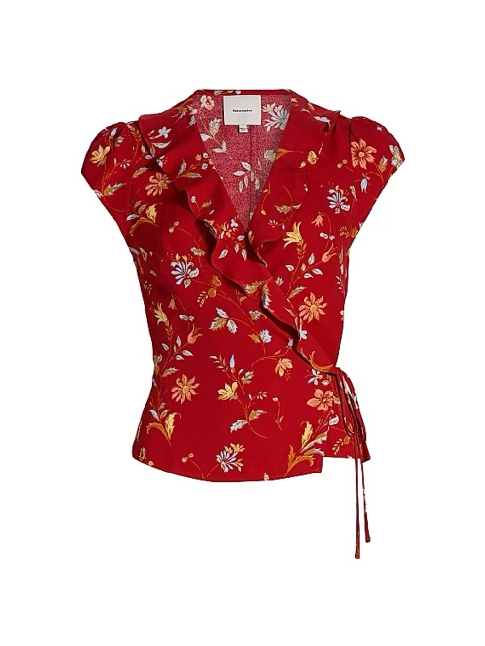 Reformation Clemence Wrap-tie Blouse